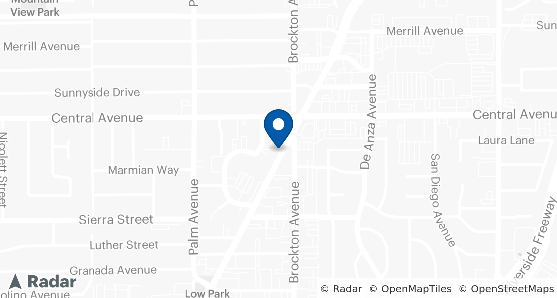 Map of Dairy Queen Location:: 6665 Magnolia Ave, Riverside, CA, 92506-2904